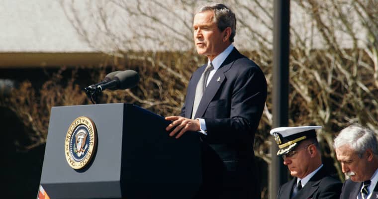 WH removes George W. Bush portraits george bush